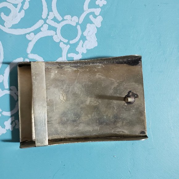 Silver and Mother of Pearl Handmade Belt Buckle - Picture 3 of 5